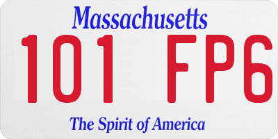 MA license plate 101FP6