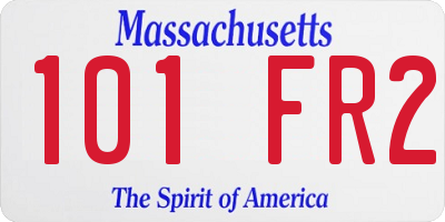 MA license plate 101FR2