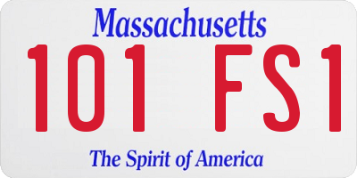 MA license plate 101FS1