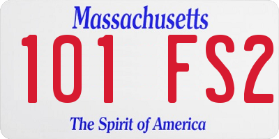 MA license plate 101FS2