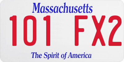 MA license plate 101FX2