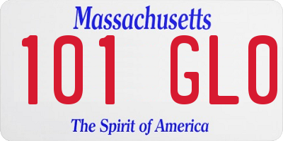 MA license plate 101GL0