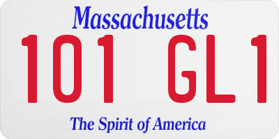 MA license plate 101GL1