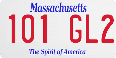 MA license plate 101GL2