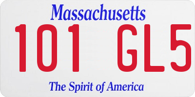 MA license plate 101GL5