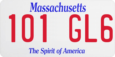 MA license plate 101GL6