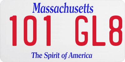 MA license plate 101GL8