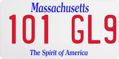 MA license plate 101GL9