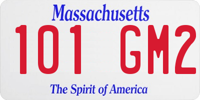 MA license plate 101GM2