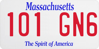 MA license plate 101GN6