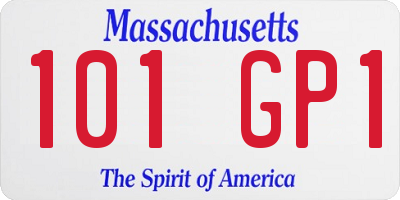 MA license plate 101GP1