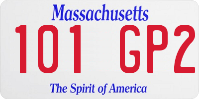 MA license plate 101GP2