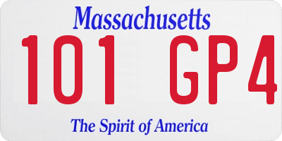 MA license plate 101GP4