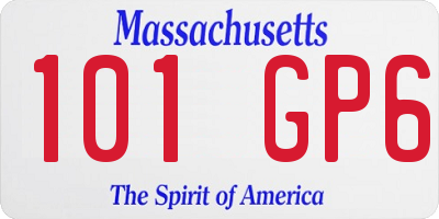 MA license plate 101GP6