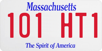 MA license plate 101HT1