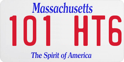 MA license plate 101HT6