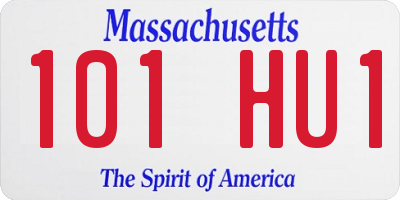 MA license plate 101HU1