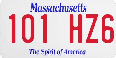 MA license plate 101HZ6