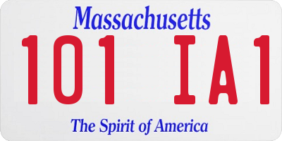 MA license plate 101IA1