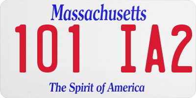 MA license plate 101IA2