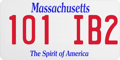 MA license plate 101IB2