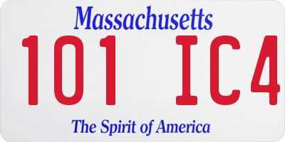 MA license plate 101IC4