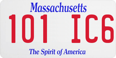 MA license plate 101IC6