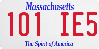 MA license plate 101IE5