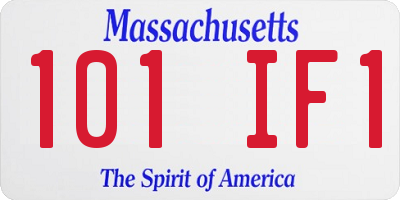 MA license plate 101IF1