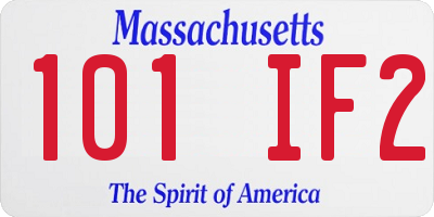 MA license plate 101IF2