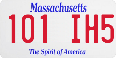 MA license plate 101IH5