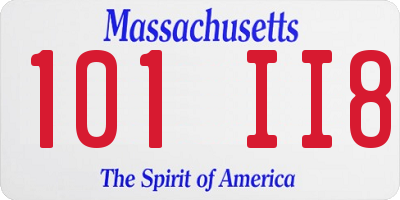 MA license plate 101II8