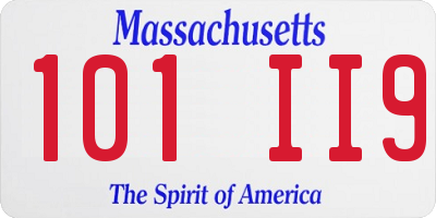 MA license plate 101II9