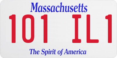 MA license plate 101IL1