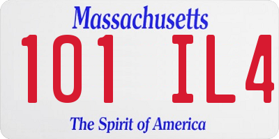 MA license plate 101IL4