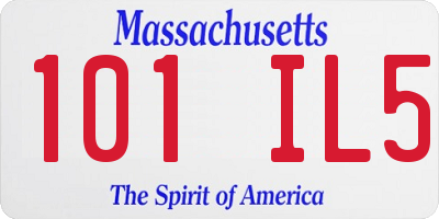 MA license plate 101IL5