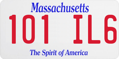 MA license plate 101IL6