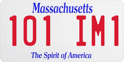 MA license plate 101IM1