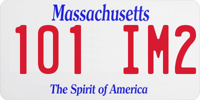 MA license plate 101IM2