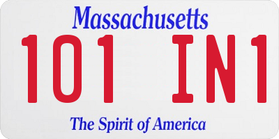 MA license plate 101IN1