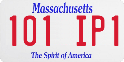 MA license plate 101IP1