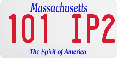 MA license plate 101IP2