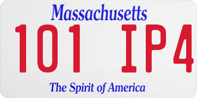 MA license plate 101IP4