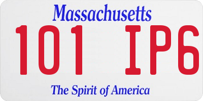 MA license plate 101IP6