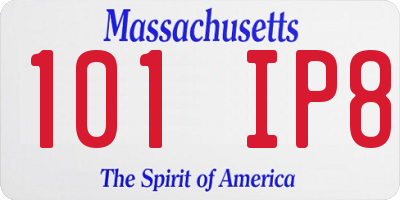 MA license plate 101IP8