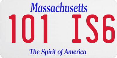 MA license plate 101IS6