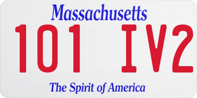 MA license plate 101IV2