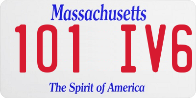 MA license plate 101IV6