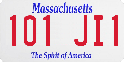 MA license plate 101JI1