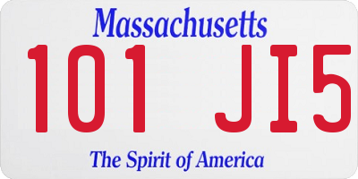 MA license plate 101JI5